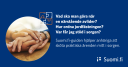 En rund bild där två händer omfamnar en tredje hand mot en blå bakgrund. Till höger står: Vad ska man göra när en närstående avlider? Hur ordna med jordfästningen? Var får jag stöd i sorgen? Suomi.fi-guiden hjälper anhöriga att sköta praktiska ärenden mitt i sorgen.