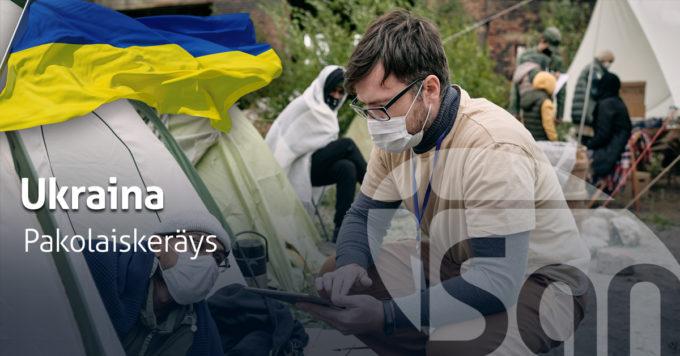 Ukraina insamling för flyktingar.