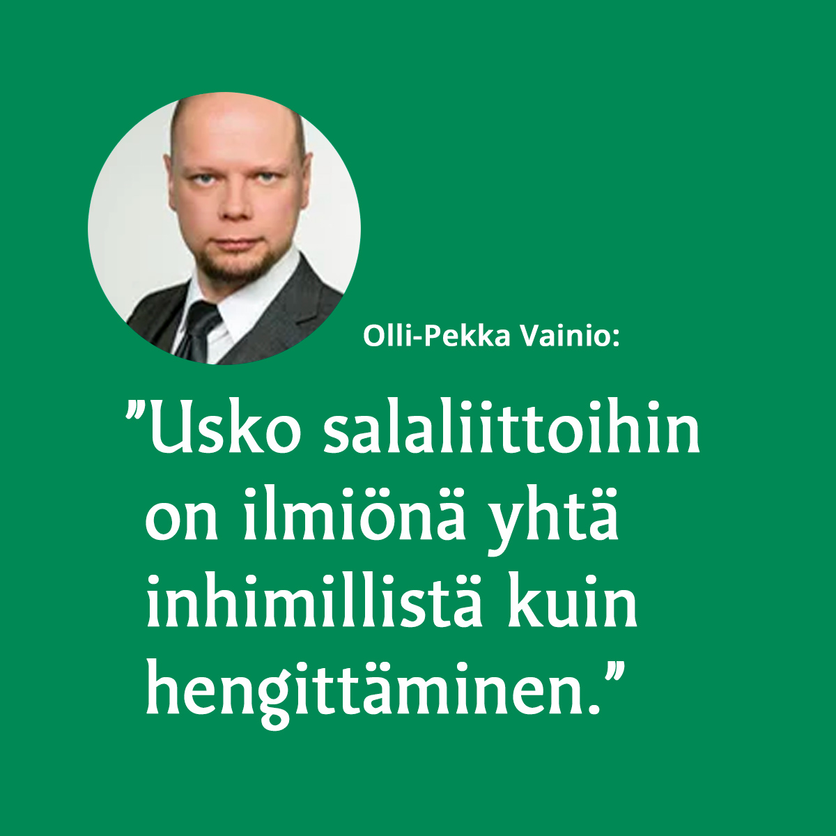 Kuvassa yksi seminaarin osallistuja, Olli-Pekka Vainio.