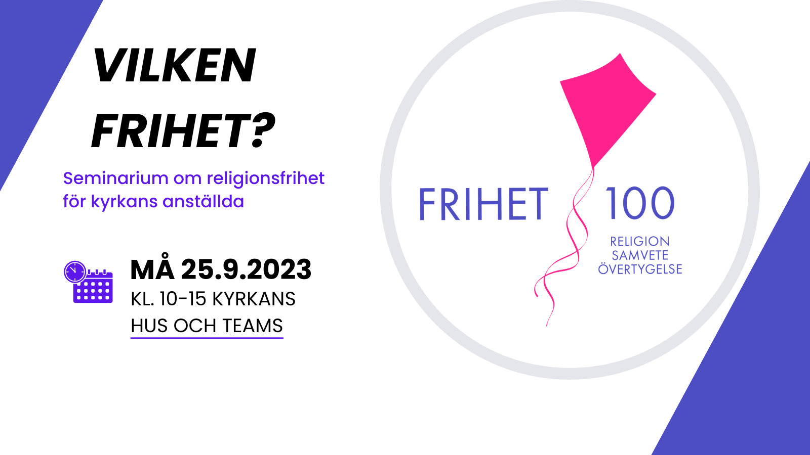 Reklam om religionsfrihets seminarium