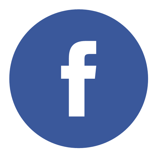 Pyöreä, sinininen Facebook-logo jossa valkoinen f-kirjain keskellä.