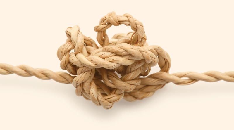 En knut av rep.