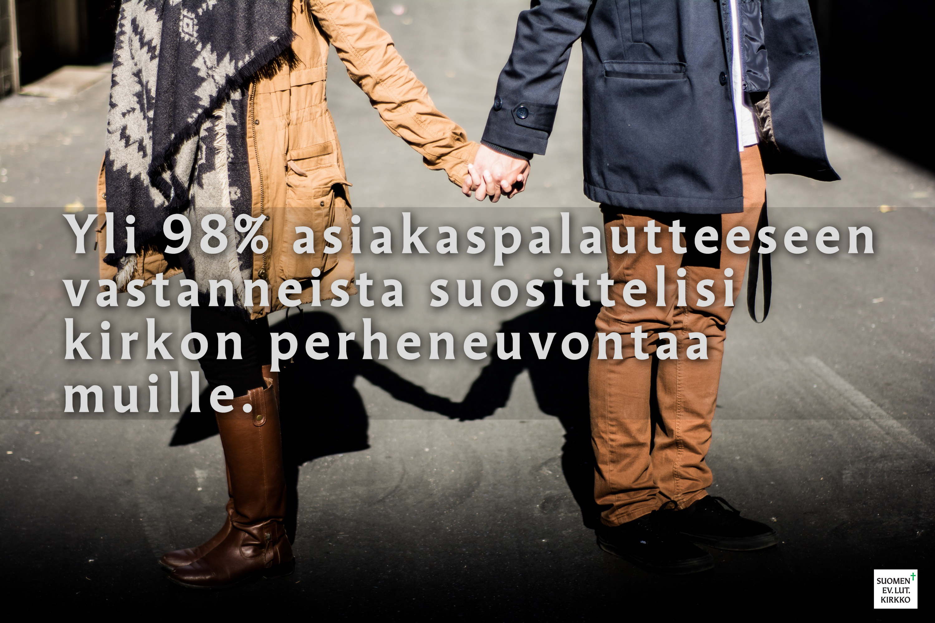 Yli 98% asiakaspalautteeseen vastanneista suosittelisi kirkon perheneuvontaa muille