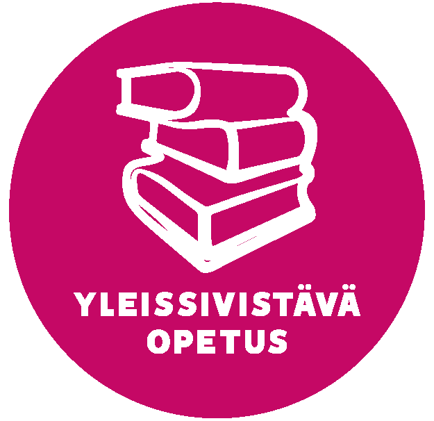 Yleissivistävä opetus teksti ja kolme piirrettyä kirjaa pinossa.