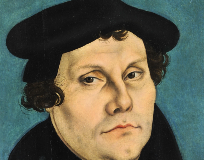 Lucas Cranach vanhempi, Martin Luther, 1528. Lucas Cranach d.Ä. - Martin Luther, 1528 (Veste Coburg) (cropped).jpg Luotu: 1528