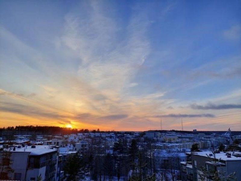 lahden kaupunki kaukaa kuvattuna.