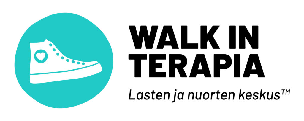 Walk in terapia logo jossa on kenkä.